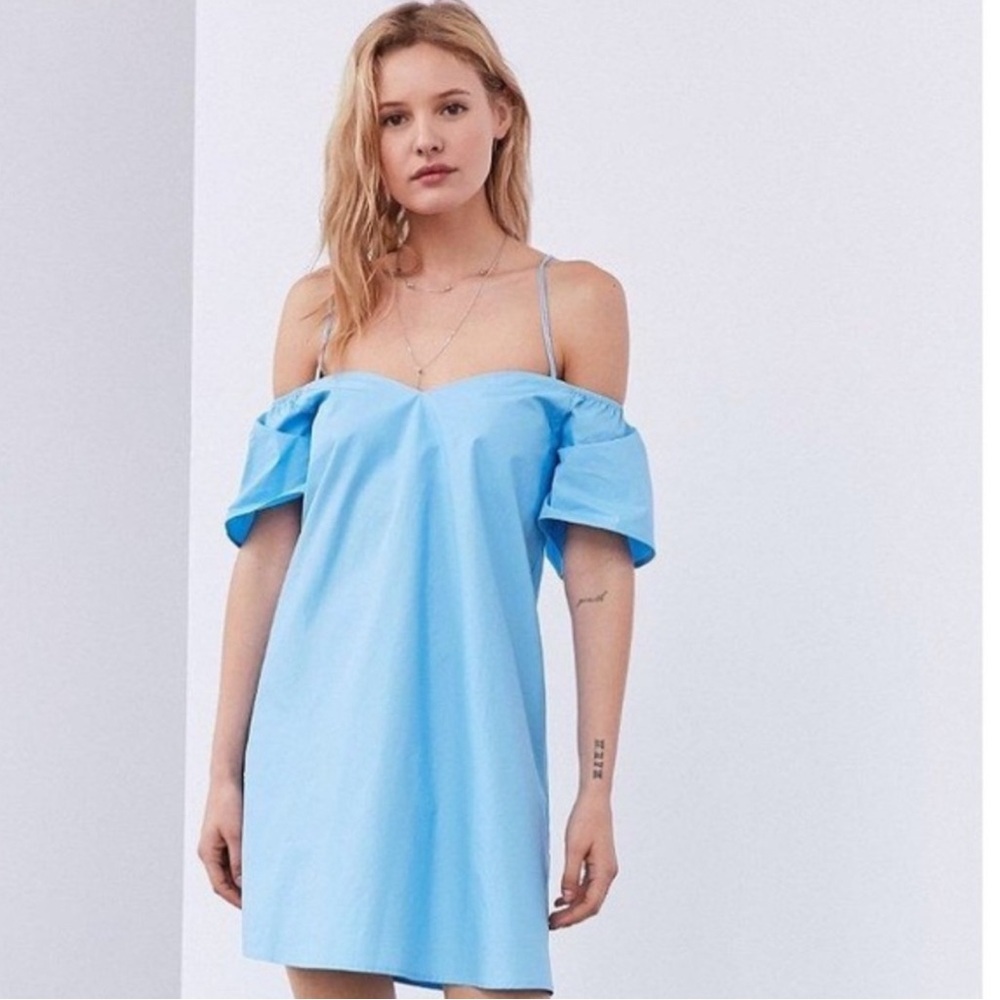NWT Urban Outfitters Cooperative off-the-shoulder babydoll dress blue size: S